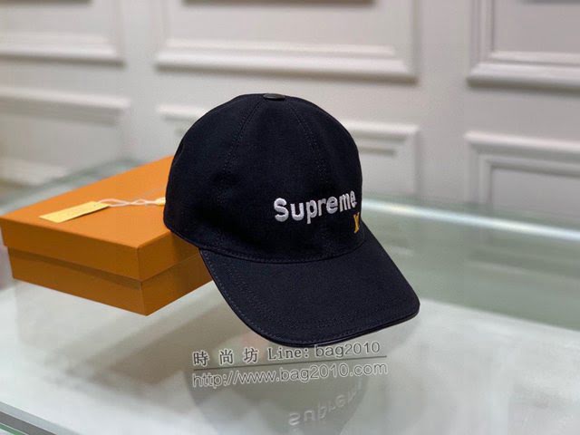 LV聯名supreme帽子 路易威登男女同款經典鴨舌帽棒球帽  mm1736